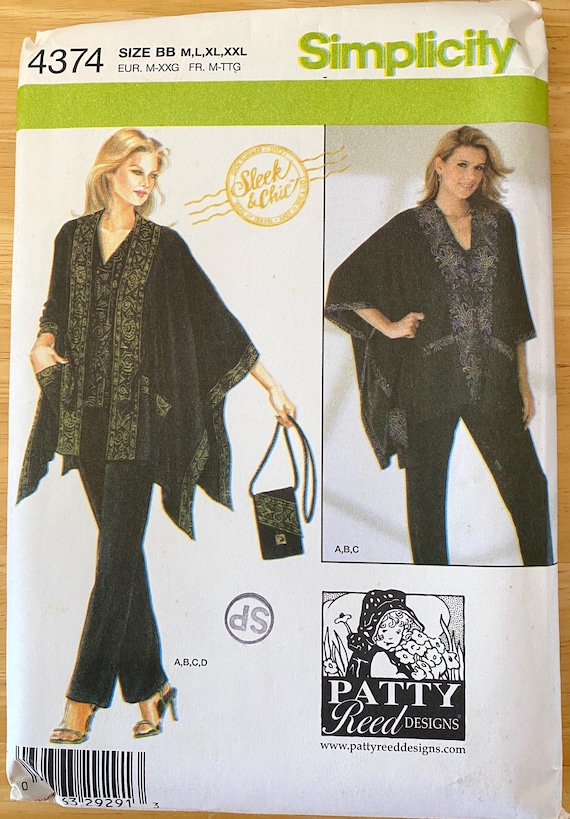 Patty Reed Designs Sewing Pattern- Pants, Top, Jacket & Purse: Simplicity 4374