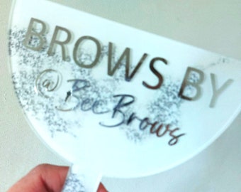 Personalised photo prop, Eyebrow Technician prop, brows by, salon decor, brow technician gift, brow pictures, browfie