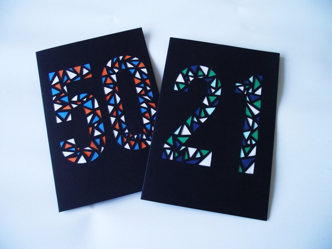 order A6♡ A6 Hand Cut Number Greetings Card - Etsy