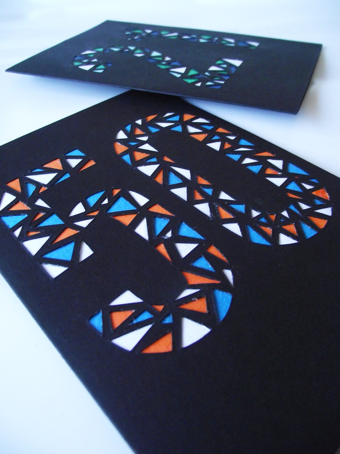 A6 Hand Cut Number Greetings Card - Etsy