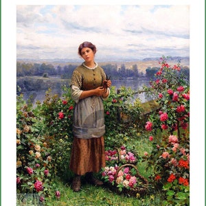 stoffen paneel - Daniel Ridgway Knight (9). Voor naaien, patchwork, quilten. Stof, stoffen panelen, quilt panelen, stoffen panelen voor quilten