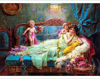 Reserved Hans Zatzka Fairy Dance Goddess Semi Nude Nymphs Muse Etsy