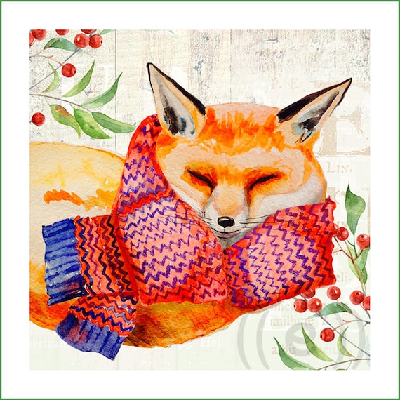 Stoff panel Tiere Illustration Zum Nähen, Patchwork