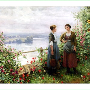 fabric panel - Daniel Ridgway Knight (3). For sewing, patchwork, quilting. Fabric, fabric panels, quilt panels, fabric panels for quilting