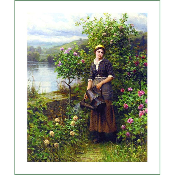 fabric panel - Daniel Ridgway Knight (1). For sewing, patchwork, quilting. Fabric, fabric panels, quilt panels, fabric panels for quilting