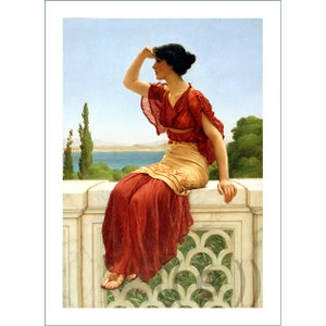 fabric panel - painting by John William Godward (1). For sewing, patchwork, quilting.