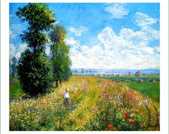 fabric panel - painting by Claude Monet (13). For sewing, patchwork, quilting.