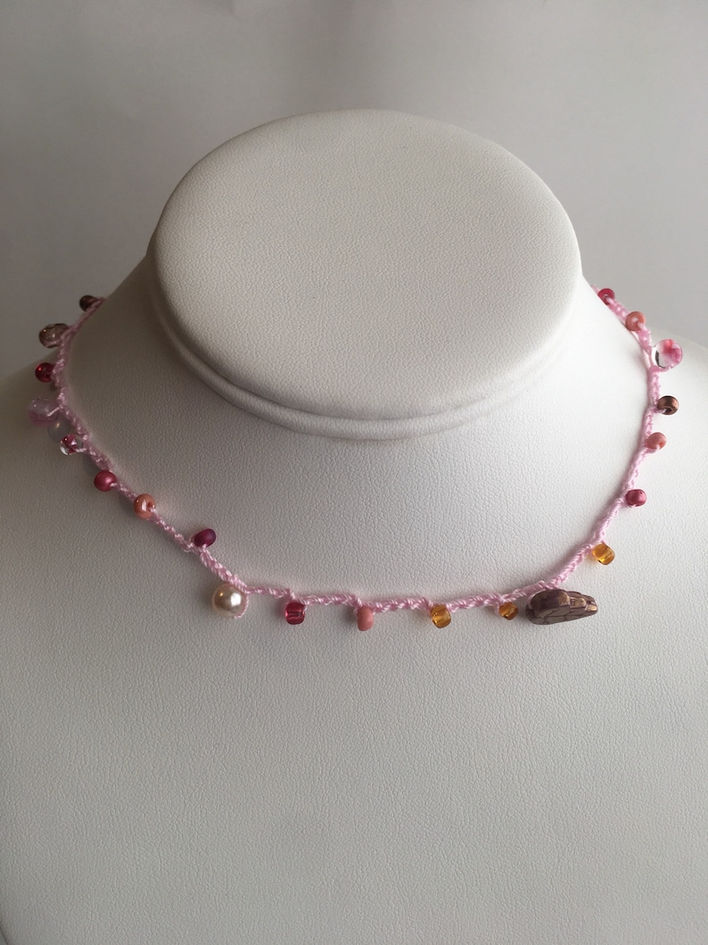 BOHO CHOKER CROCHET beaded free shipping