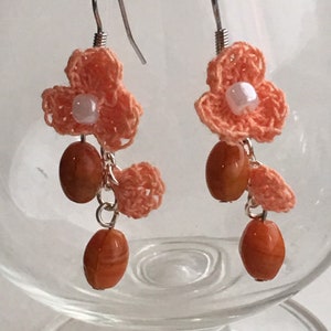 EARRINGS FLORAL CROCHET