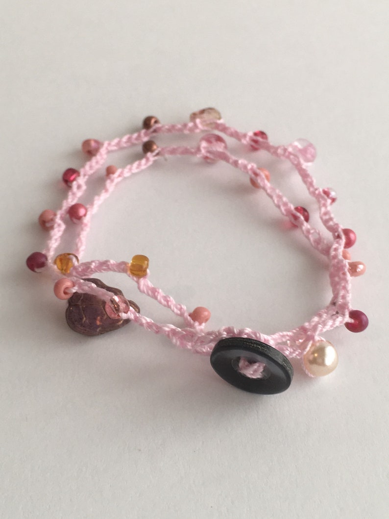 BOHO CHOKER CROCHET beaded free shipping