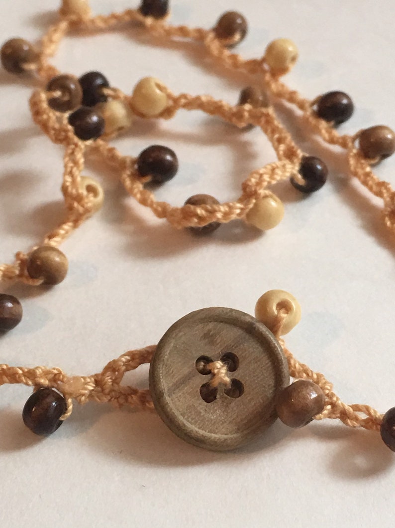 BOHO CHOKER CROCHET beaded free shipping