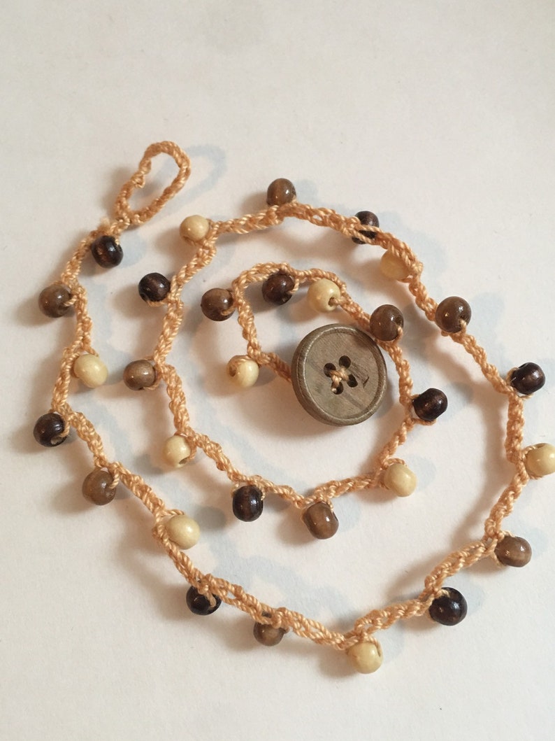 BOHO CHOKER CROCHET beaded free shipping