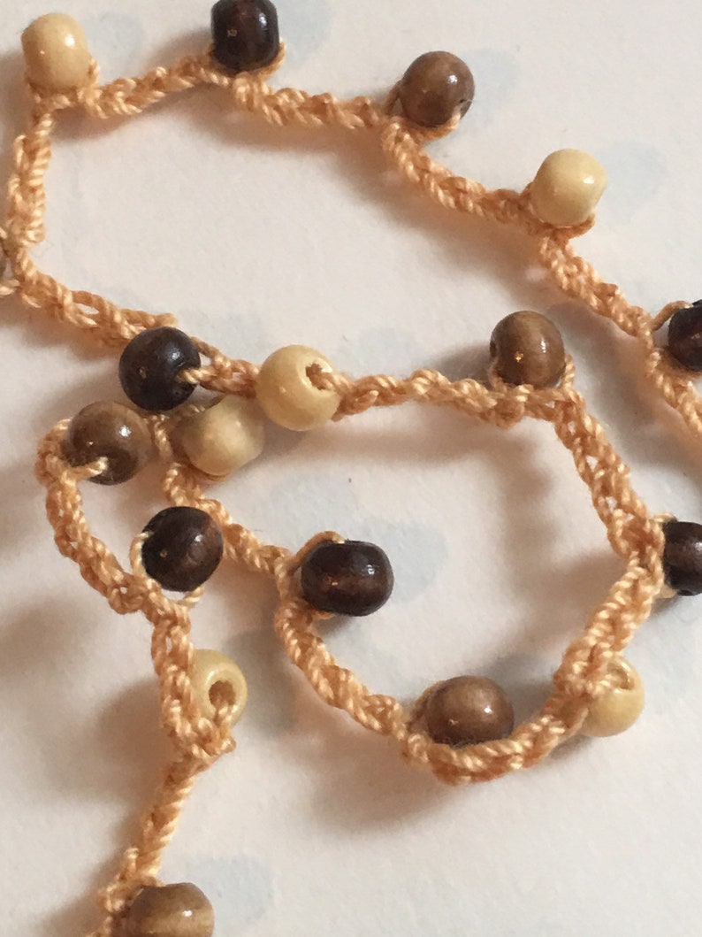 BOHO CHOKER CROCHET beaded free shipping