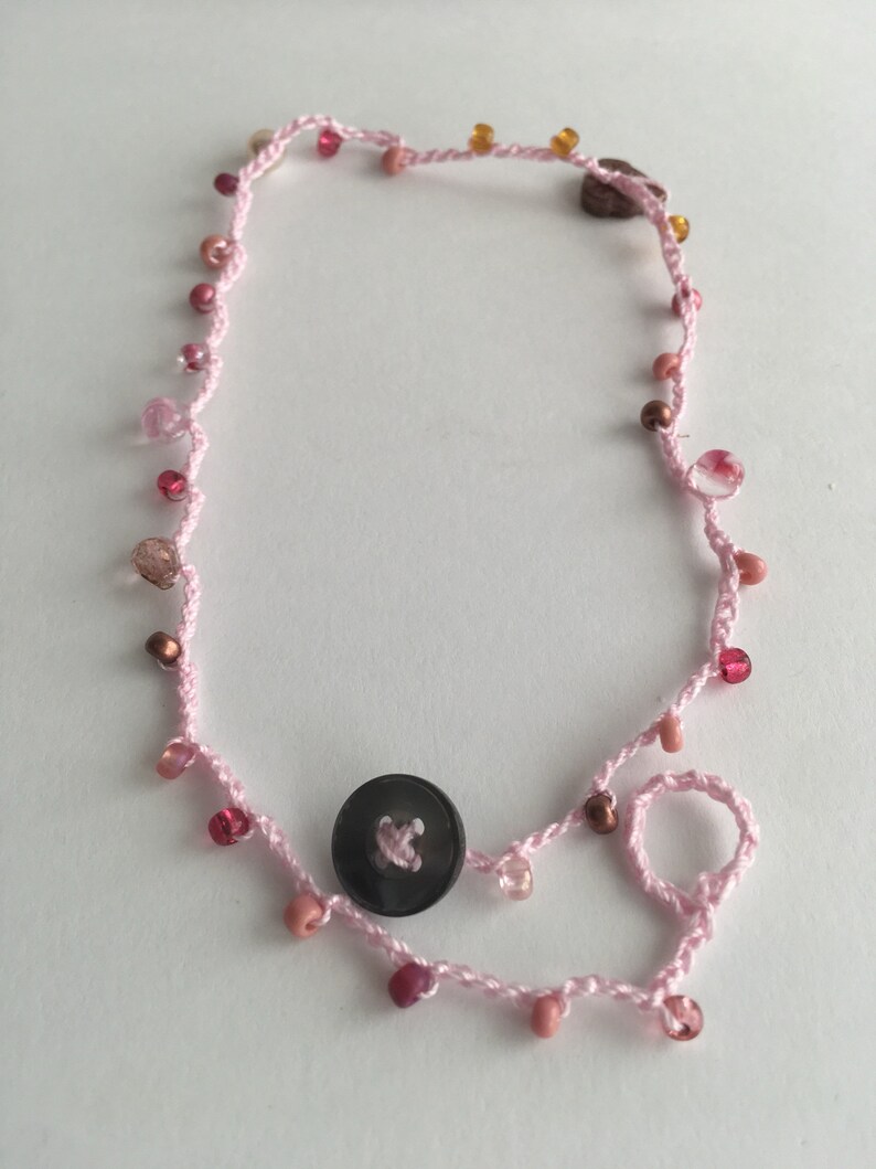 BOHO CHOKER CROCHET beaded free shipping