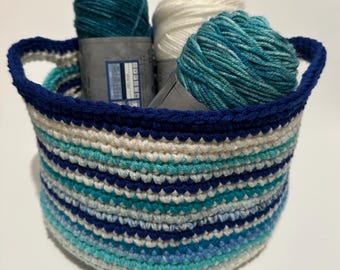 Patrón de cesta de crochet: Proyecto DIY rápido y portátil (Patrón PDF)