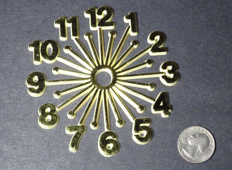 clock making 2 metallic gold clock face with raised numbers etsy
