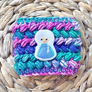 Ice Princess Cup Cozy, Coffee Sleeve, Crochet Cup Cozy