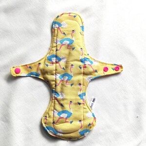 Serviette hygiénique lavable flux  abondants - collection ANIMAUX JAUNES