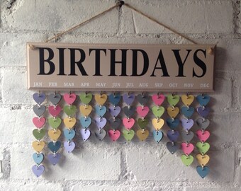 birthday calendar wall hanging