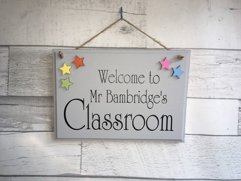 Fun personalised Classroom welcome sign, great for a newly qualified teacher. image 3