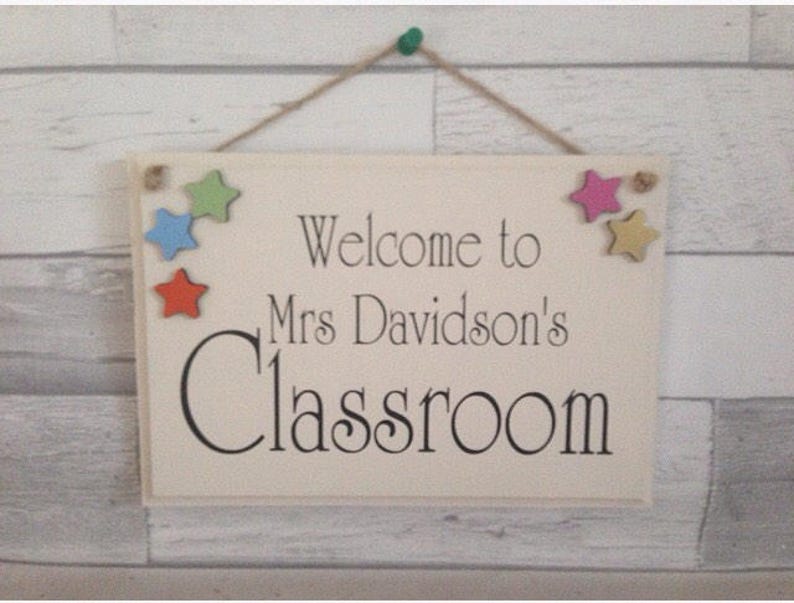 Fun personalised Classroom welcome sign, great for a newly qualified teacher. image 1