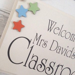 Fun personalised Classroom welcome sign, great for a newly qualified teacher. image 5