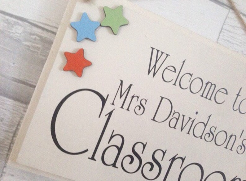 Fun personalised Classroom welcome sign, great for a newly qualified teacher. image 5