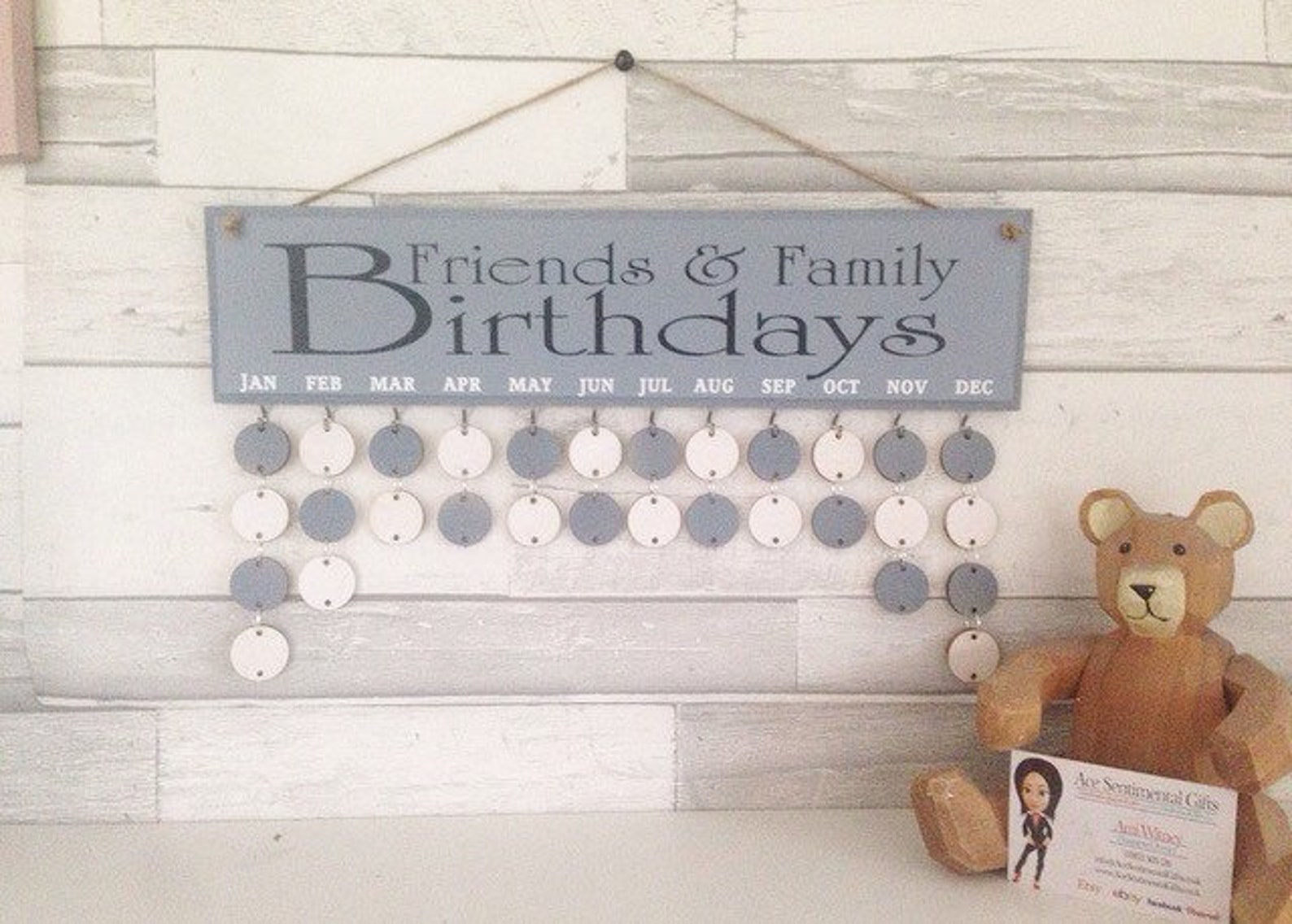 Family Calendar Friends and Family Birthdays Wall Hanging | Etsy UK