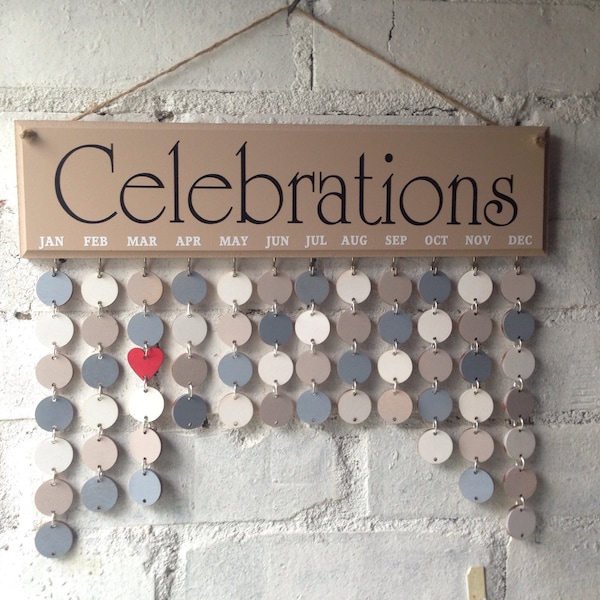 Useful wedding gift, add the wedding date, celebration wall hanger, wooden calendar, reminder board, days to remember