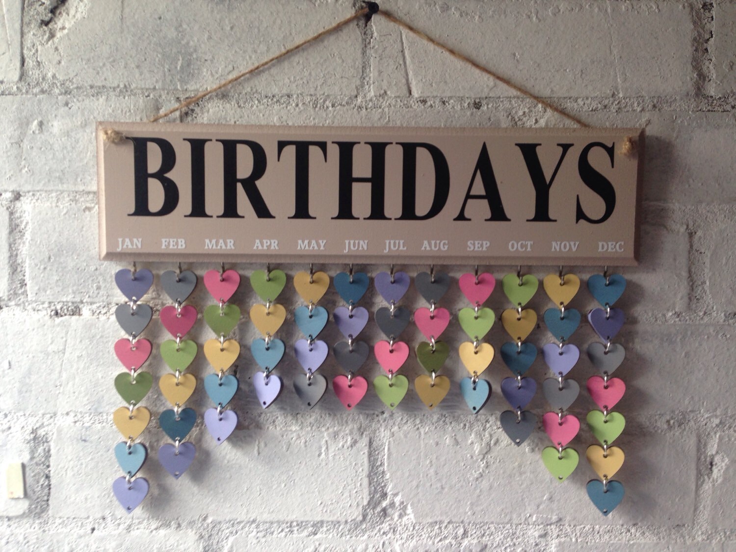Family Calendar Wall Hanging Organiser Celebrations Board Etsy UK
