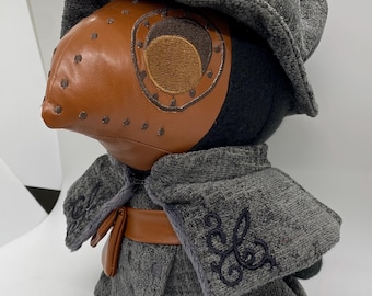 Plague Doctor Plushie- Custom Art doll