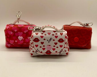 Valentine's Day Mini purse keychain, Personalized with name optional! Gift for mother, girlfriend, daughter, or anyone that likes miniatures