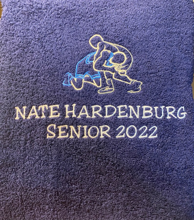 Personalized Wrestling Bath or Hand Towel. Embroidered With Etsy