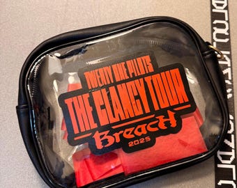 Twenty One Pilots Breach Tour Clear Crossbody Stadium Bag | Clancy Stole Design Strap| Skeleton Hands | Skeleton Clique Gift | Breach Outfit