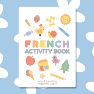 Libro de actividades imprimible para aprender francés para niños