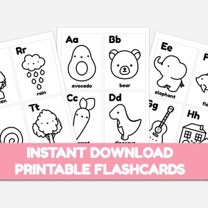 Alphabet Flashcards Malvorlagen für Kinder, Lernaktivität