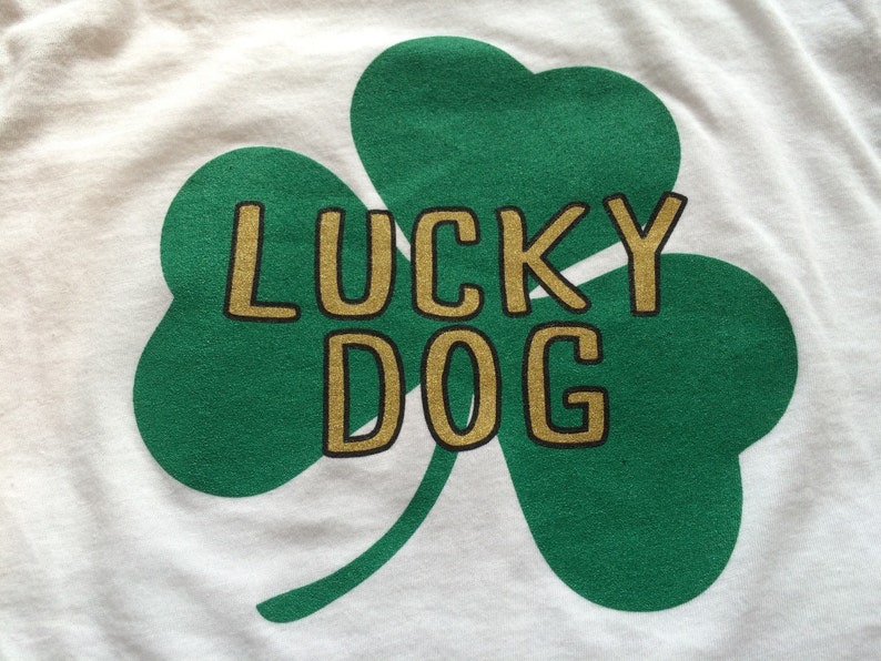 Dog Shirt lucky Dog American Apparel St. Etsy