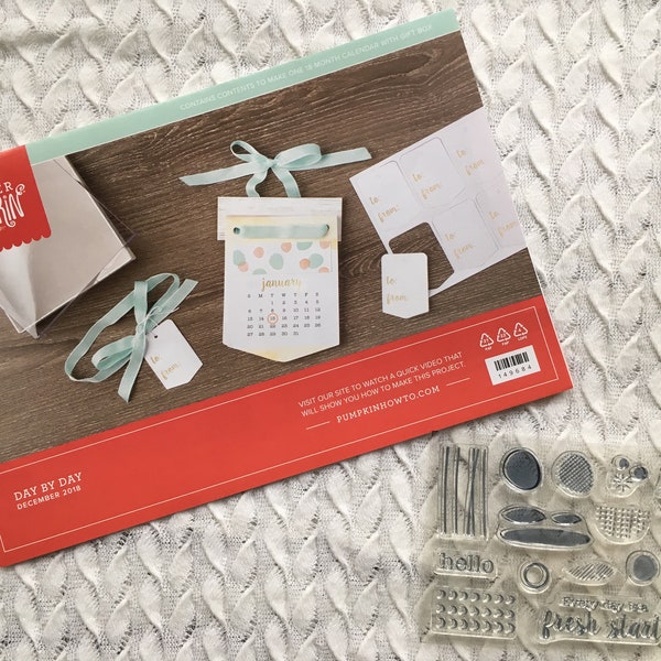 Day by Day Exclusive Stamp set from Paper Pumpkin by Stampin' Up, STAMPS ONLY, set of 14 stamps, December 2018