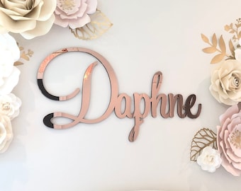 Mirror Name Sign for Baby Room Decoration