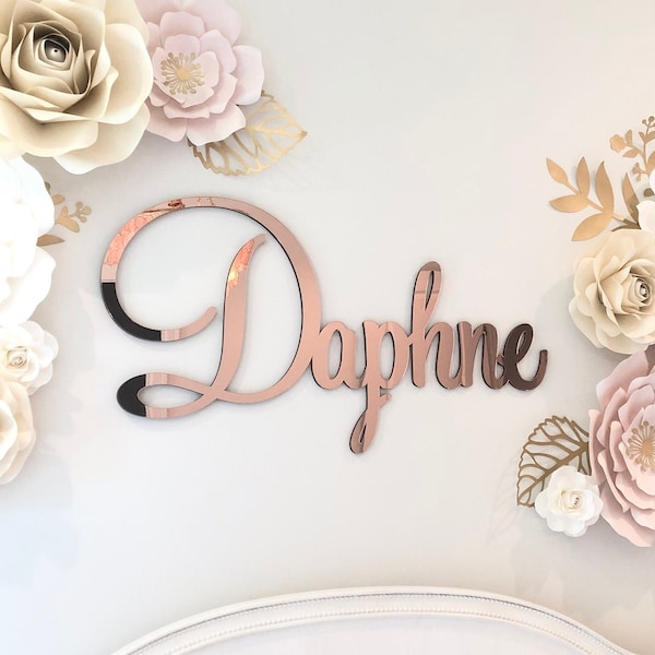 Mirror Name Sign for Baby Room Decoration