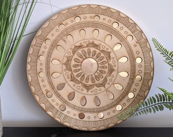 Mandala Gold Wood Wall Decoration Meditation