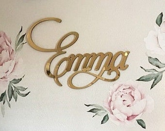 Mirror Name Sign in Custom Font for Baby or Business