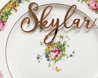 Rose Gold Wedding Place Cards for Guest Name Seating