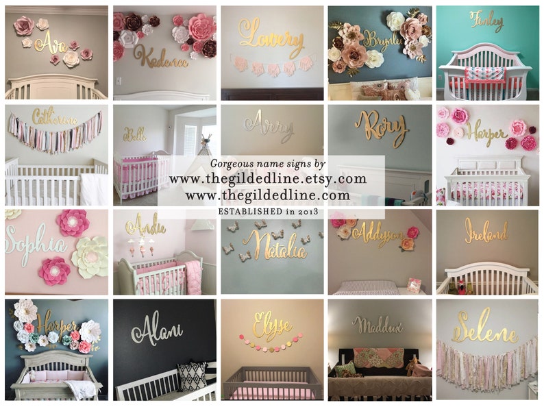 Baby Nursery Name Sign Etsy