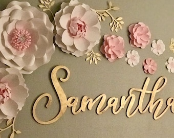 Nursery Name Sign for Baby Room Wall Decor