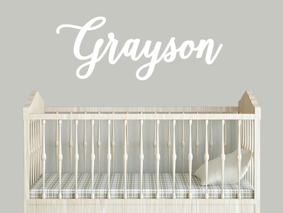Large Baby Wall Name Sign for Above Crib or Nursery Name Sign