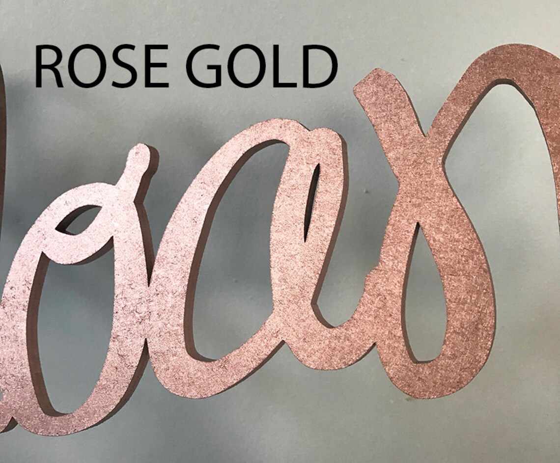 Large baby name sign wood wall name sign different font Etsy