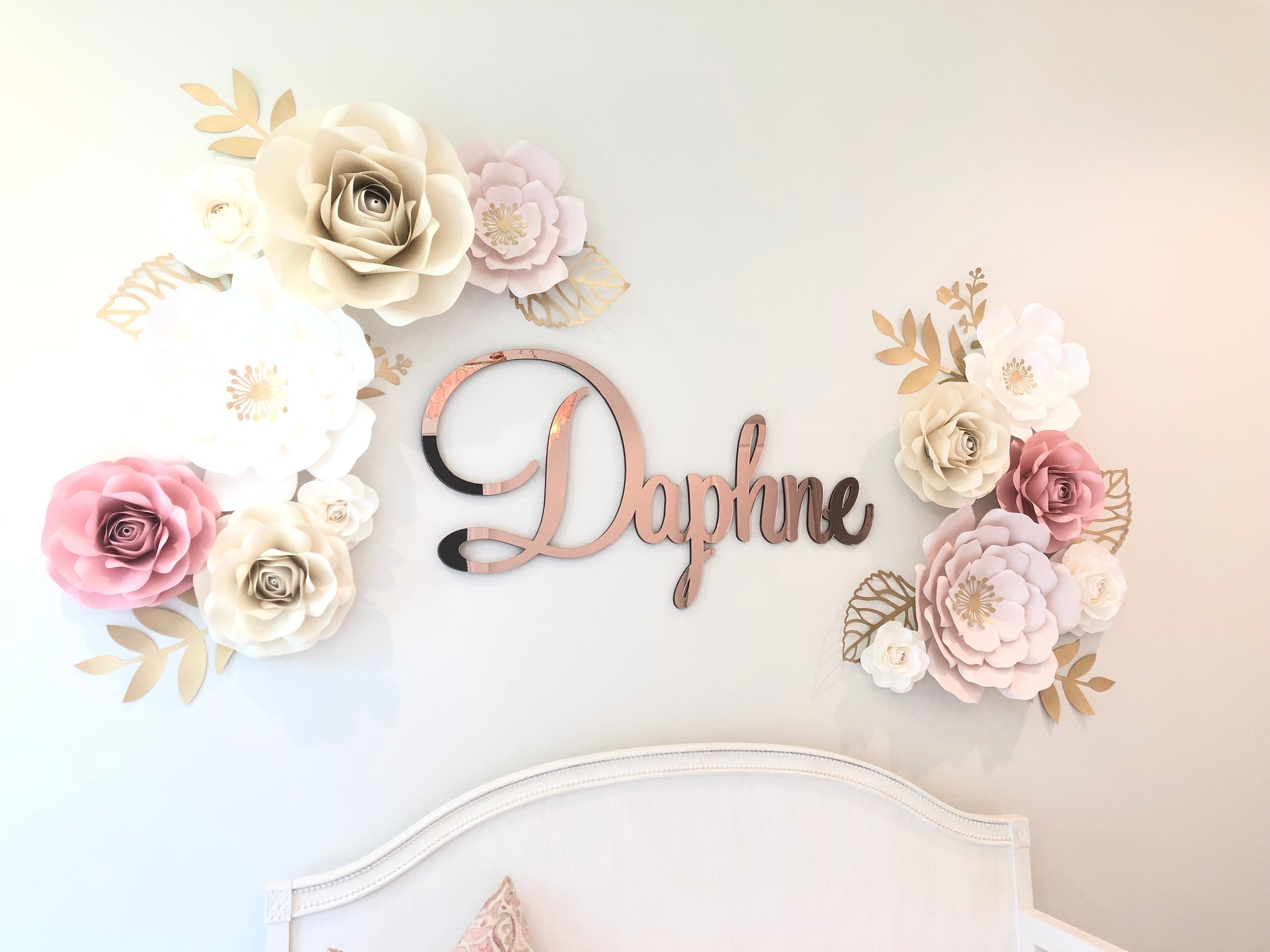 Mirror Name Sign for Baby Room Decoration