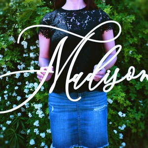 Modern Calligraphy Wall Name Sign, Hand Drawn Style Font