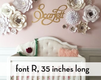 Nursery Name Sign, Large Laser Cut Name Sign, Baby Name Sign